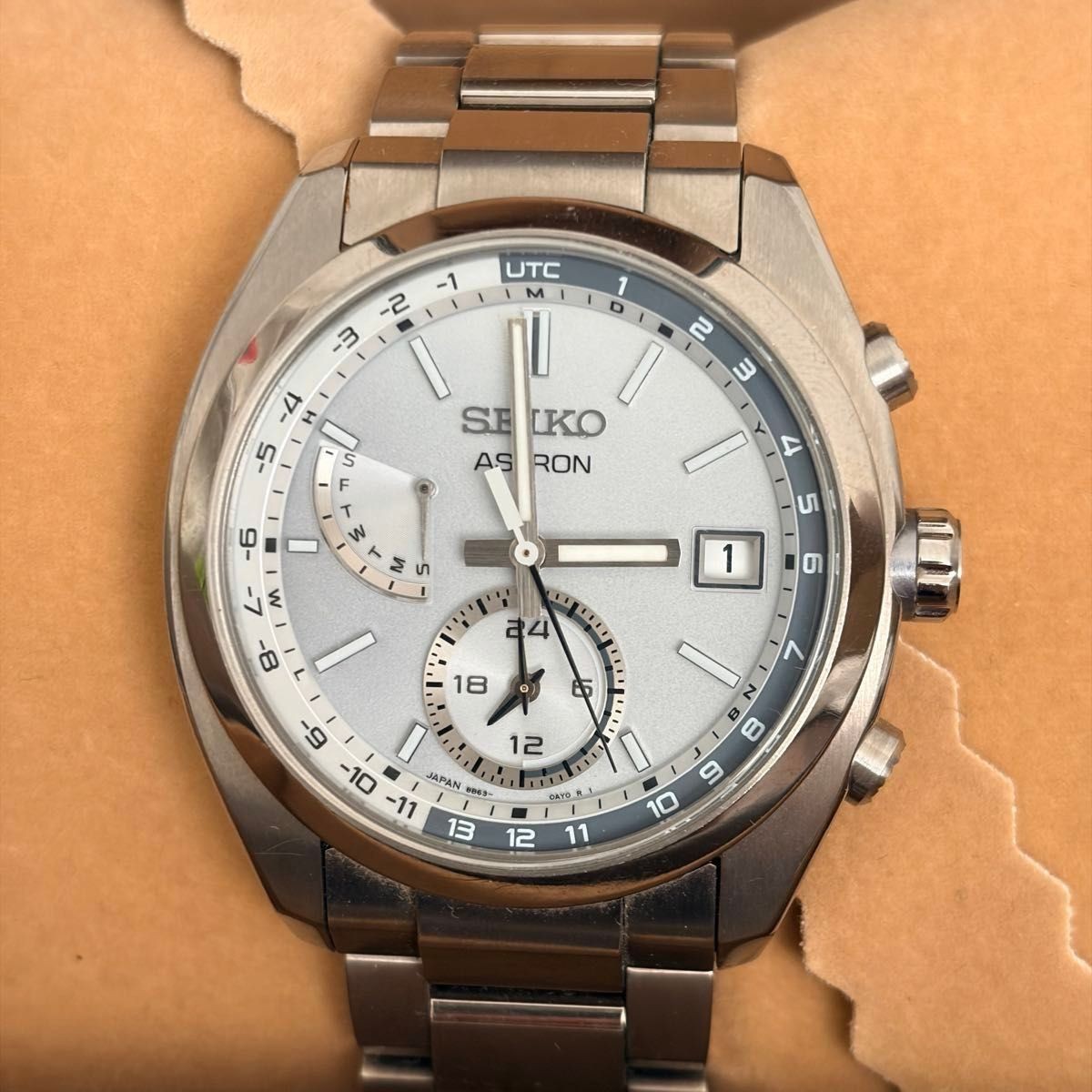 [B1P] SEIKO Astron SBXY009 Silver Titanium Radio Solar Watch [x9p]