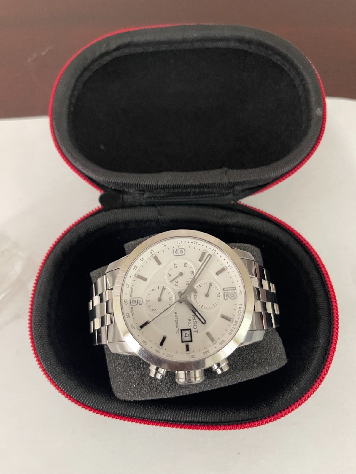 Tissot PRC 200 Automatic Chronograph White – With Box – USED.