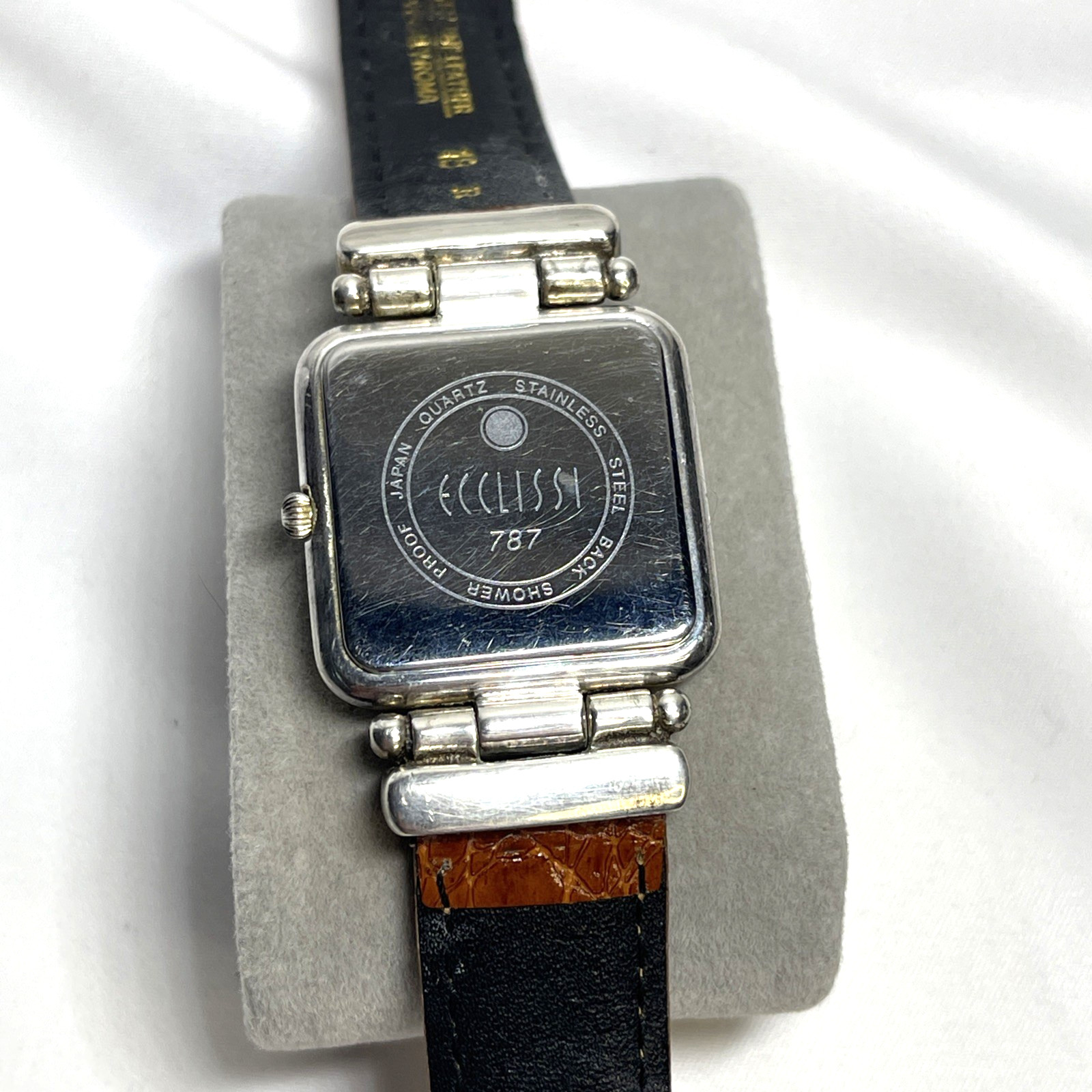 Ecclissi 787 Sterling Silver Swiss Quartz Seconds Dial Ladies Watch New Battery