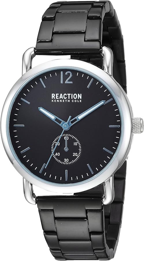 Brand New Kenneth Cole Reaction Ladies Black Quartz Sub-Dial Watch RK50101006