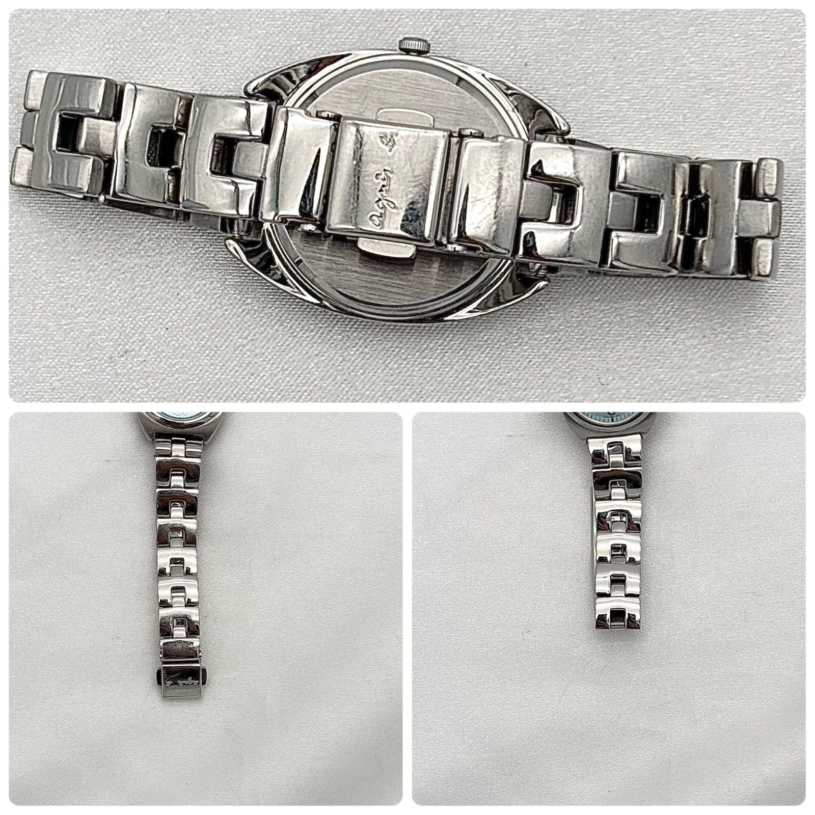 Working Item agnes b. Watch Ladies Quartz 1N01 0AM0 Analog Round Face Silver Sim