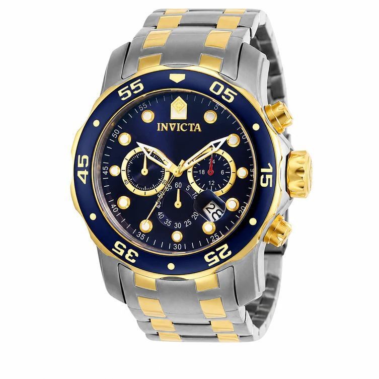 Invicta Pro Diver SCUBA Men’s Watch – 48mm. Steel, Gold (0077)