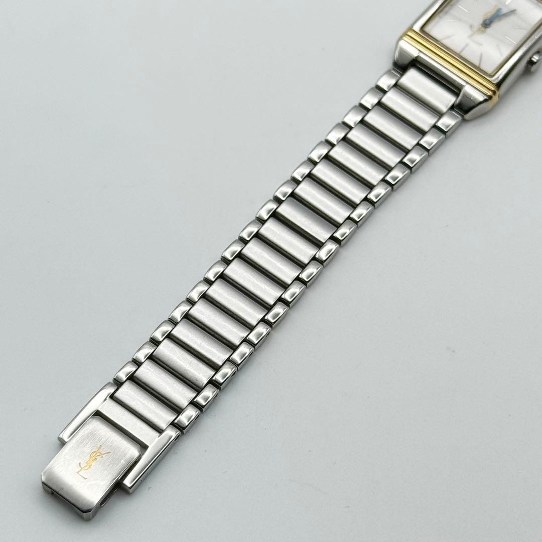 condition working Saint Laurent Watch Quartz Square White Dial Business