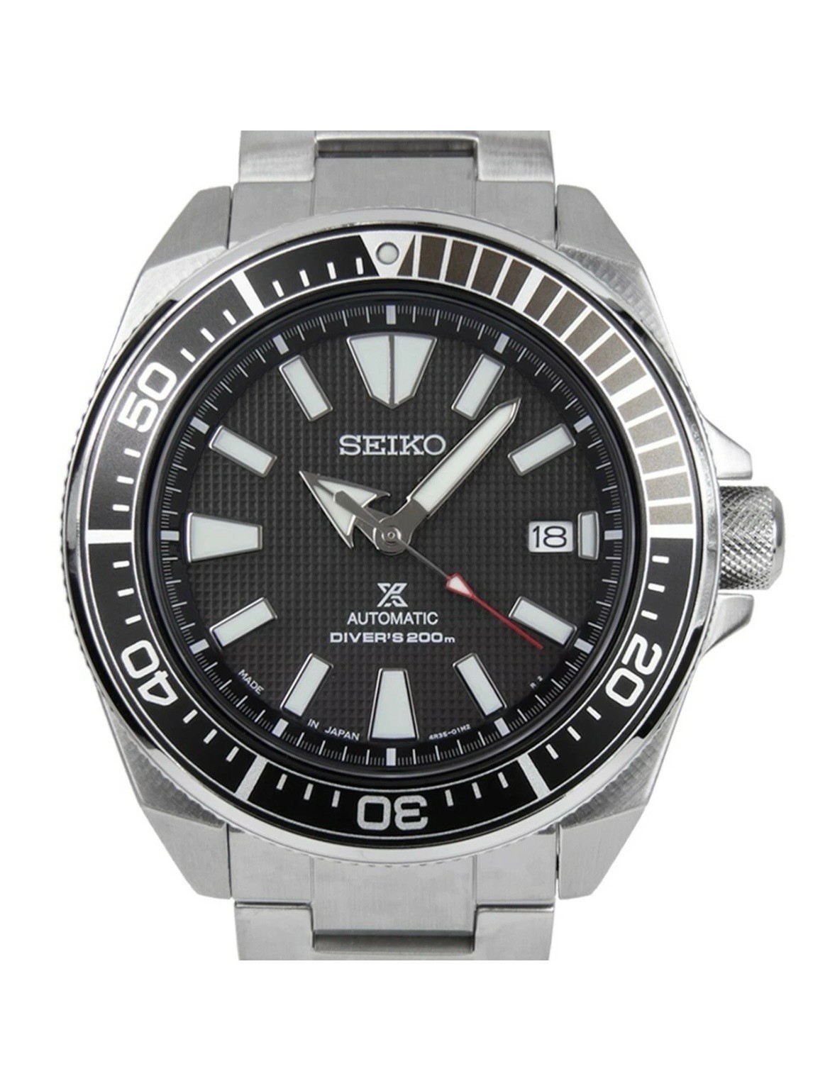 Seiko SRPB51 Prospex Samurai 44 mm Steel Black Dial Diver Automatic Men’s Watch