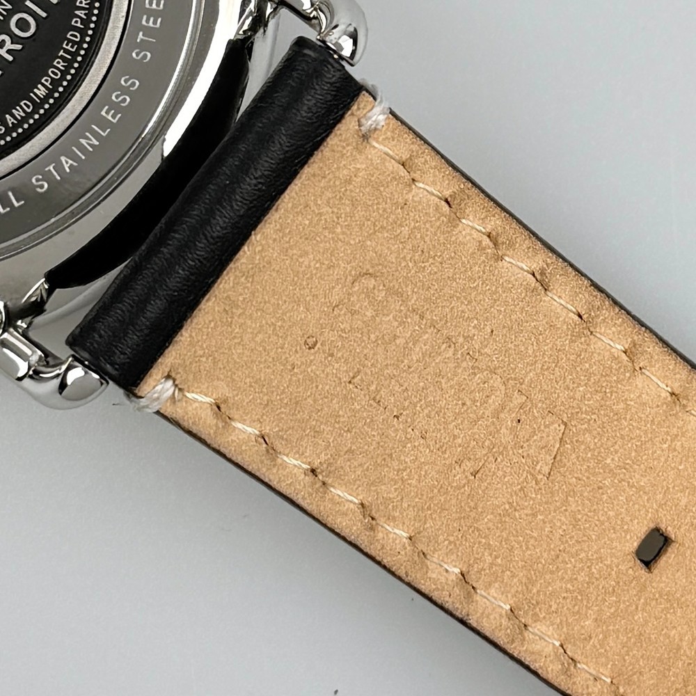Men’s Shinola Runwell Argonite 1069 Black Dial Black Strap Quartz Watch 47mm
