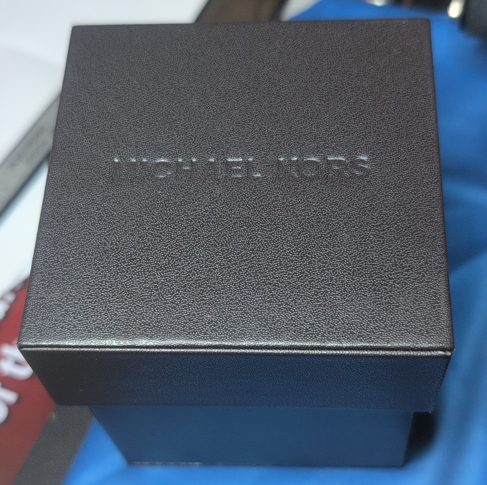 Michael Kors Parker Chronograph Silver Rose Gold Wristwatch Gemstone Bezel