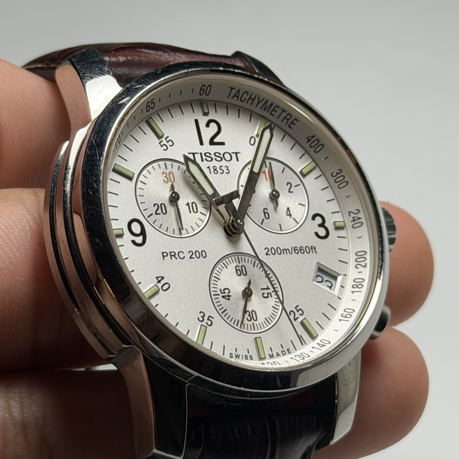 Tissot PRC 200 Chronograph White Dial Quartz Men’s Watch T461 white 200m 40mm