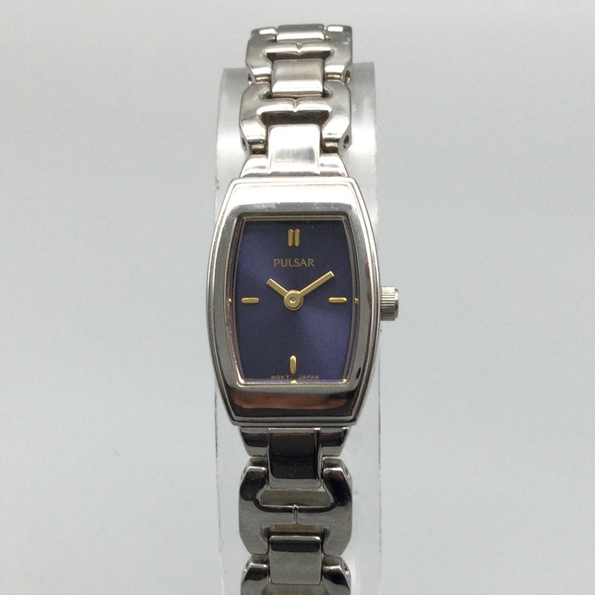 Pulsar Womens Watch 15mm Blue Dial Two Tone Steel Bracelet New Battery 7.25″