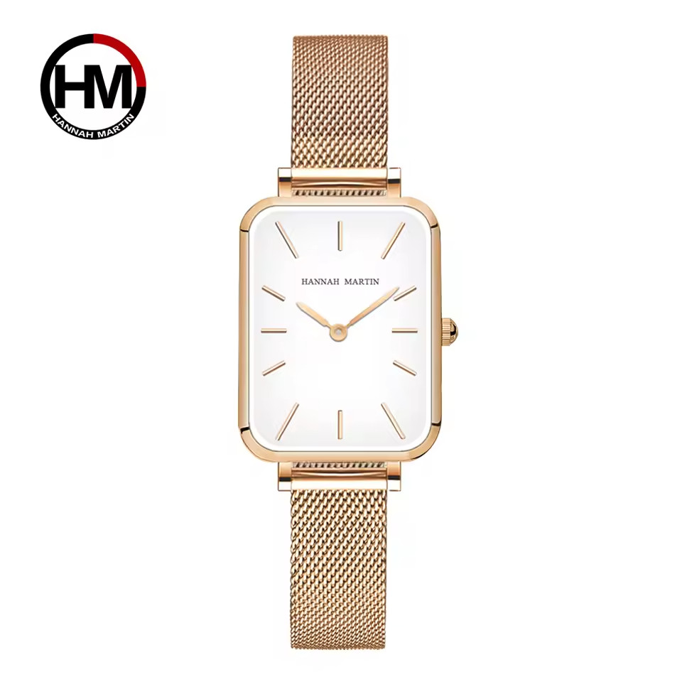 Rectangle Ultrathin Nordic Simple Style Steel Mesh Women’s Quartz Watch