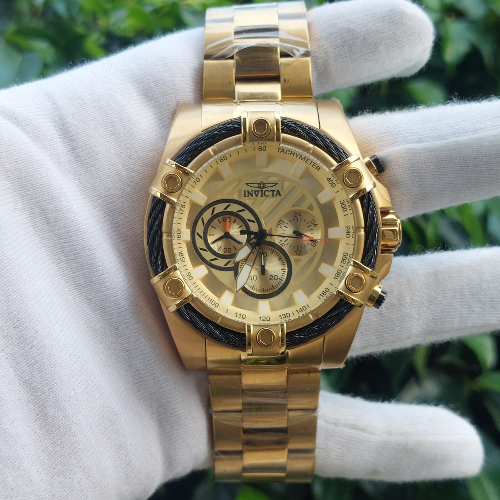 Invicta bolt Chronograph Gold filled Men’s Watch 52MM