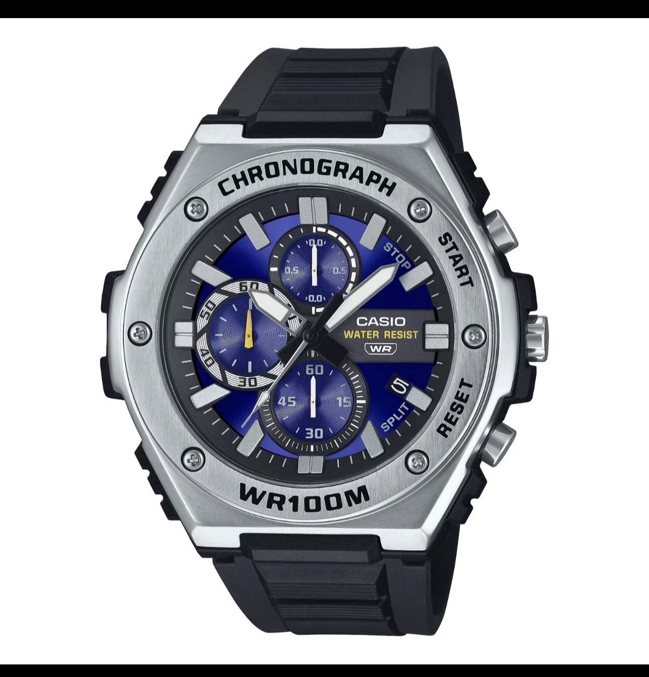 Casio MWQ100-2AV, World Time Combo Watch, 3 Alarms, Black Strap, 10Year Battery