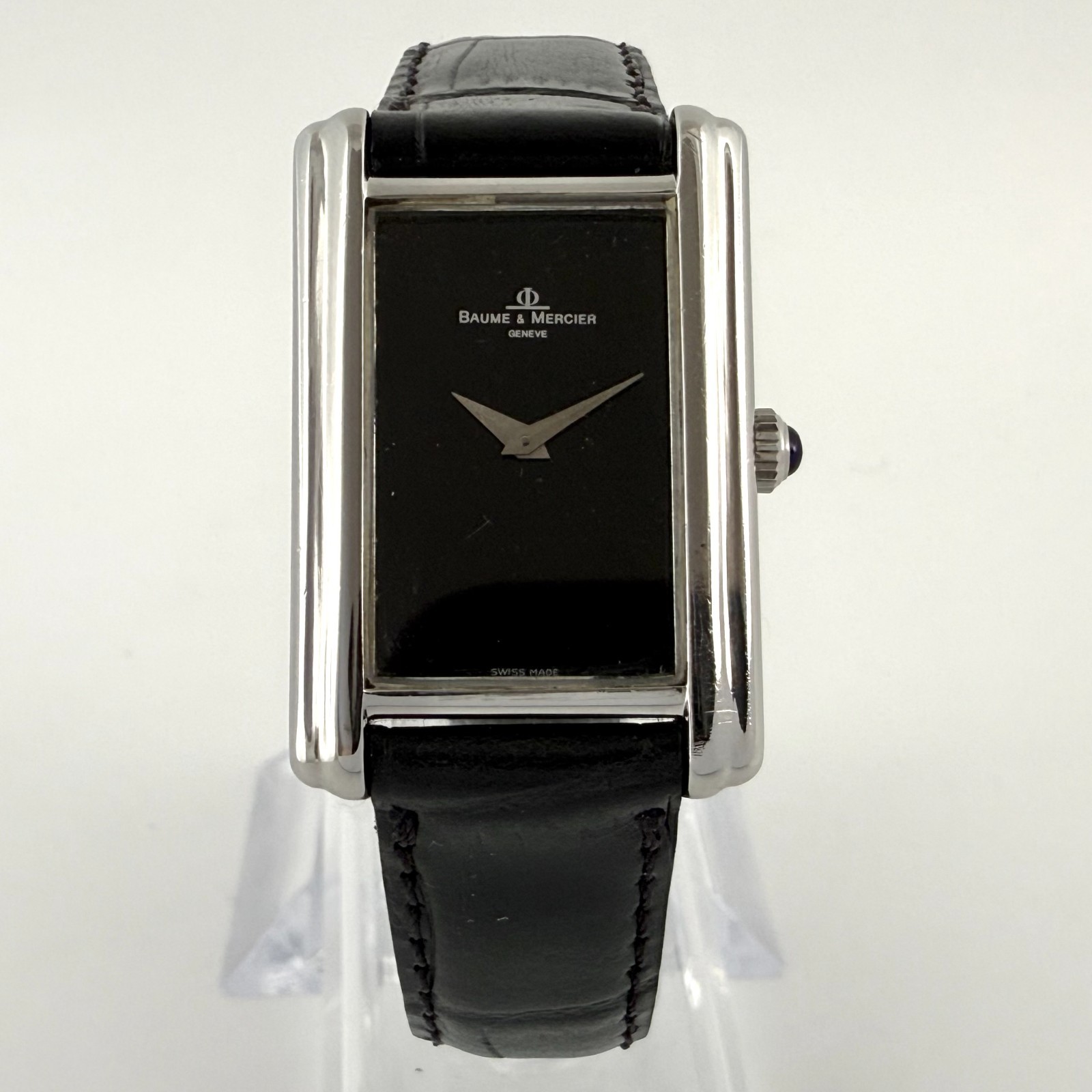 SWISS BAUME MERCIER REF 1724 TANK STYLE MANUAL WIND MINIMALIST RECTANGLE WATCH