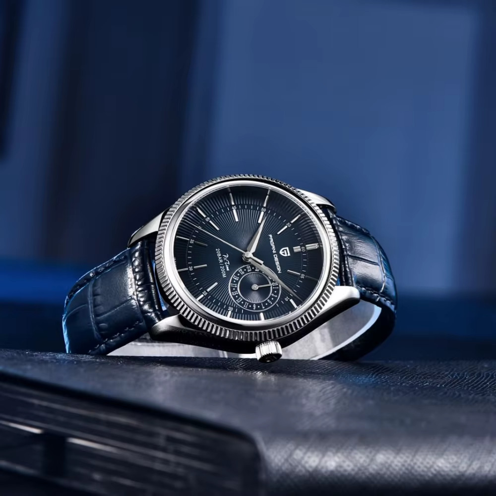 PAGANI Design PD1689 Quartz Watch Japan VH65 Movt Sapphire Glass Leather Strap