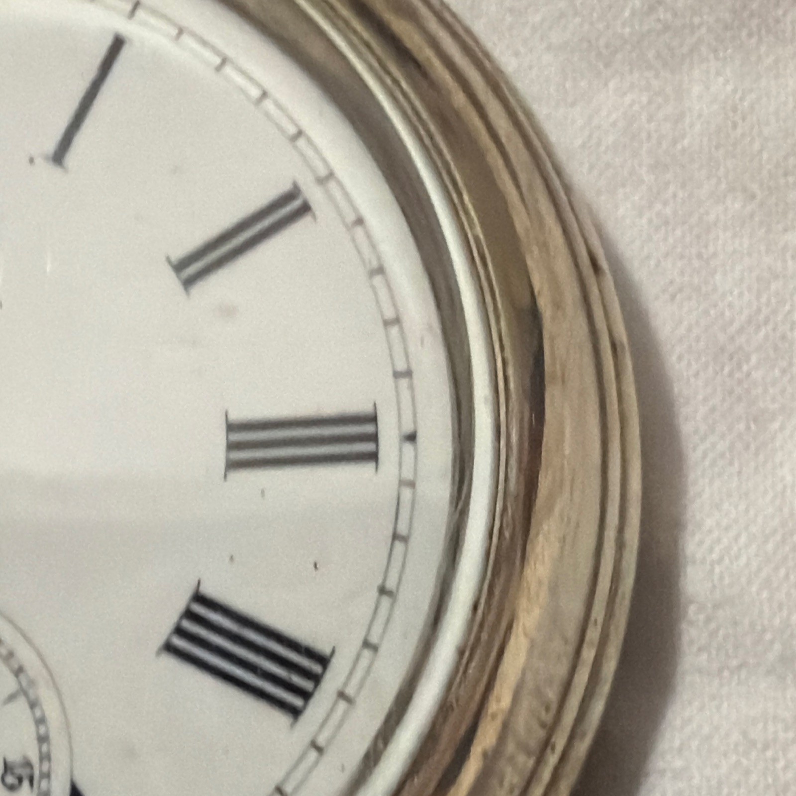 Roskopf Silver Open Face Pocket Watch White Roman Dial Manual Cylinder 1870s