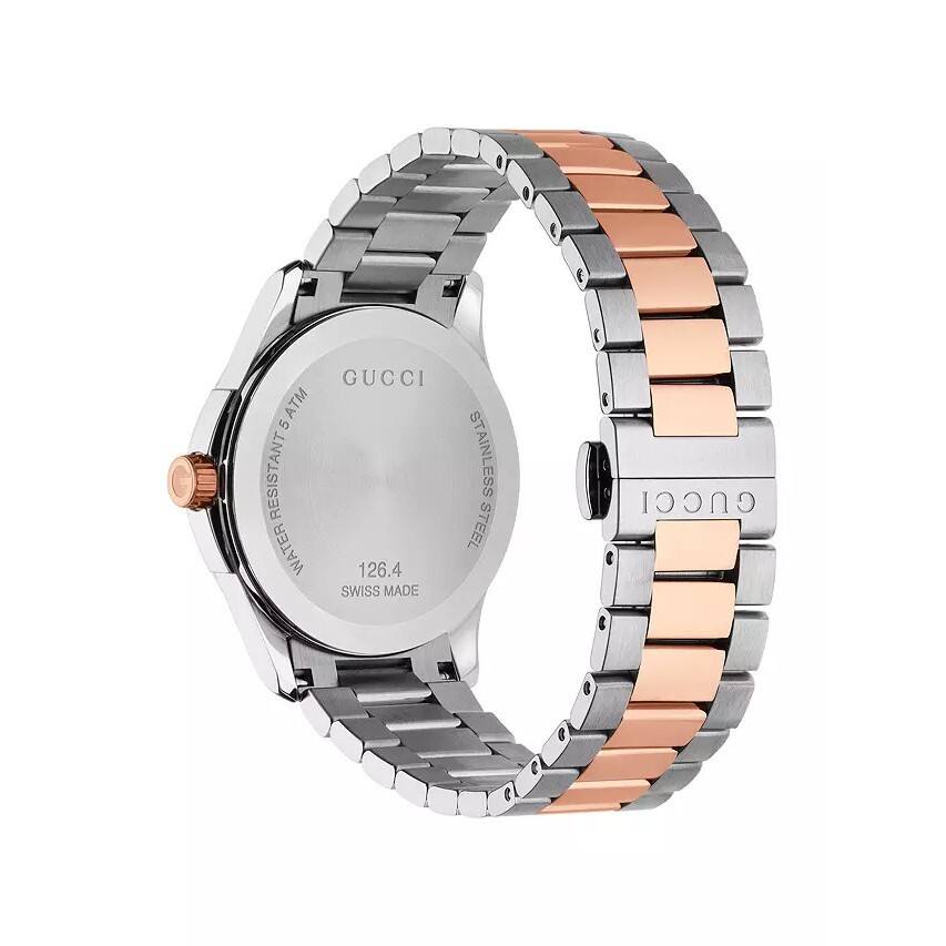 Gucci Men’s G-Timeless Gray Dial Two Tone Watch – YA126446 ($1170 MSRP)