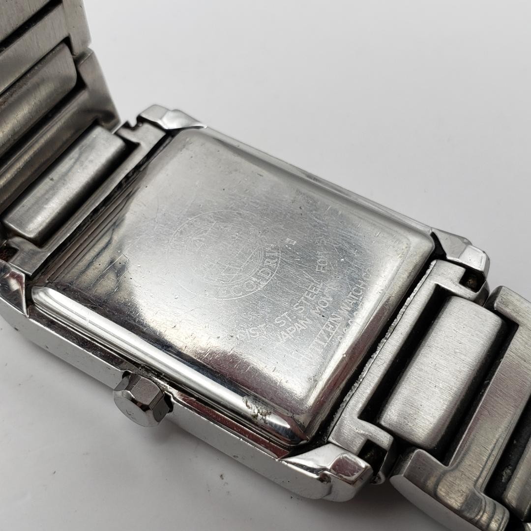 [Working] CITIZEN Eco-Drive E011-S045193 Square 【USED】
