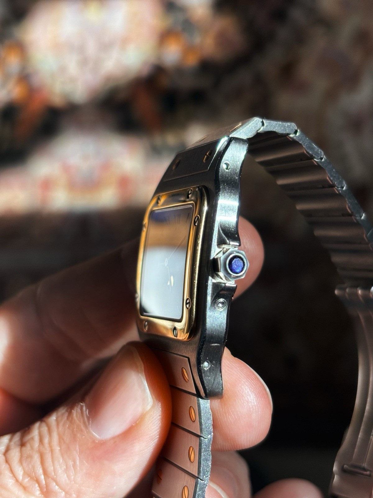 Cartier Santos Galbee Moonphase 119901 Two Tone 18K Gold Quartz 29mm