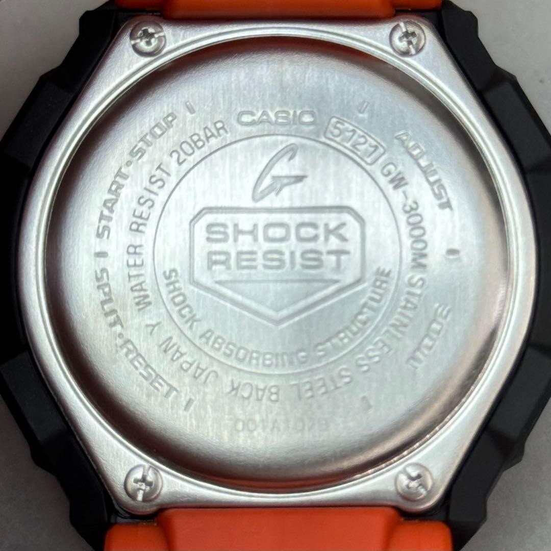 Excellent condition G SHOCK Sky Cockpit Radio Solar GW 3000M Orange