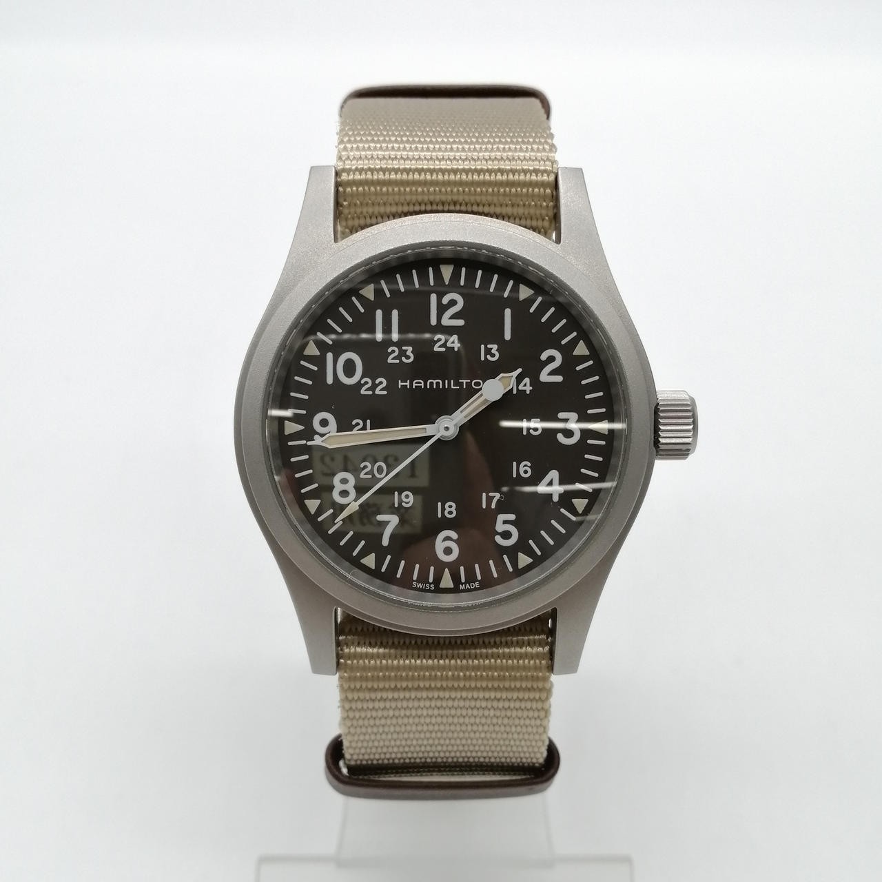 HAMILTON Khaki Field Mechanical H694390 Automatic Analog Wristwatch With Box
