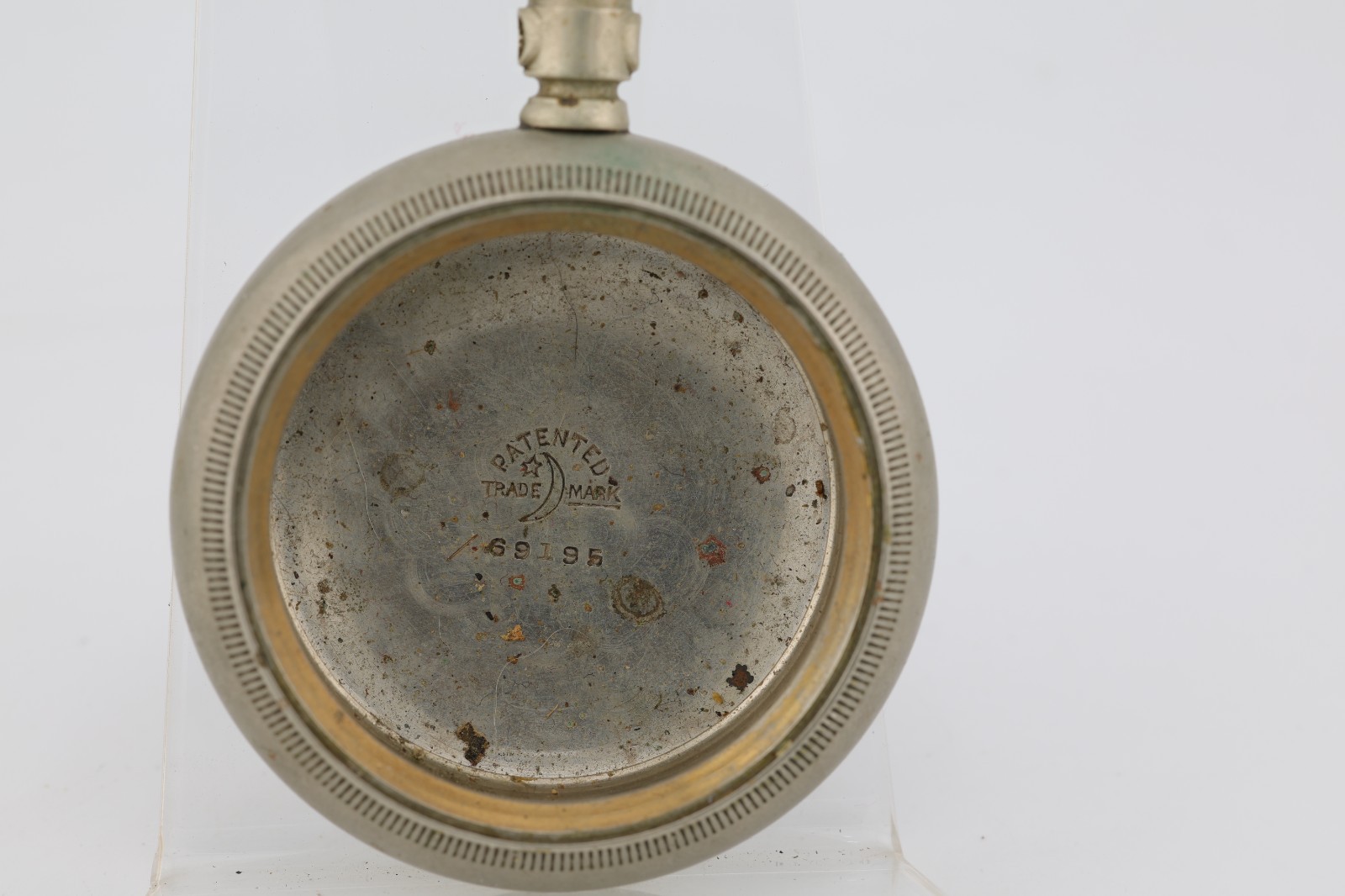 TRADEMARK CRESCENT HINGED 18s POCKET WATCH CASE 58.17mm, 45mm MOVEMENT SEAT (M8)