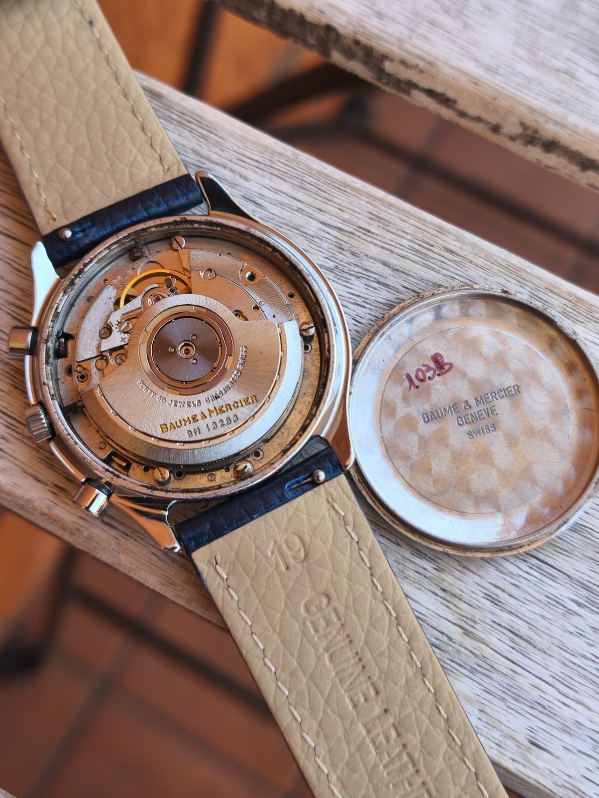 Baume & Mercier 6103 Chrono 🏁 Automatic Date 🇨🇭 Gold Steel Watch