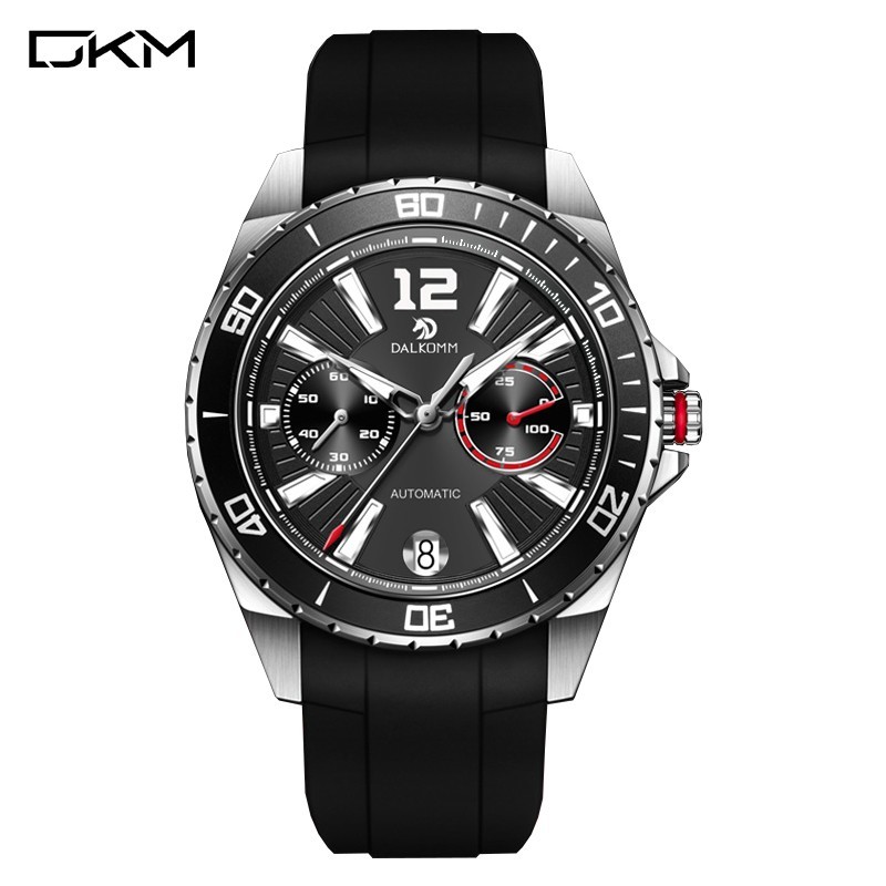 Dalkomm Automatic Mechanical Stainless Sapphire Calendar Luxury Men’s Watches