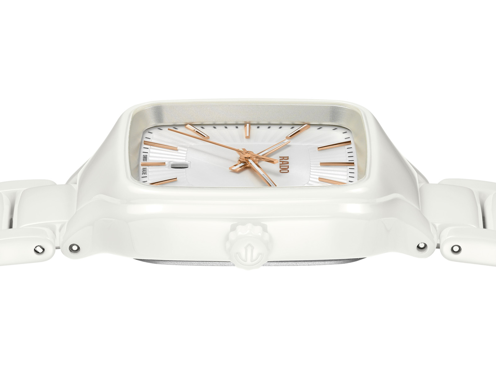 New Rado True Square White Dial Women’s High-Tech Ceramic Watch R27072012