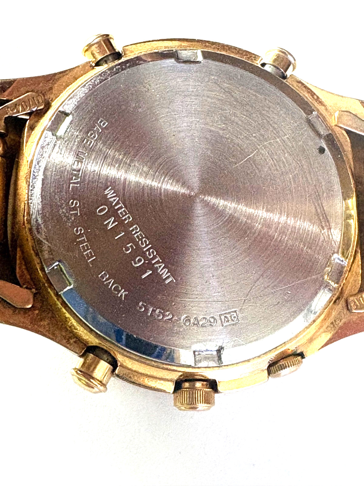VINTAGE SEIKO WORLD TIMER 5T52-6A29 DUAL TIME ALARM GOLD TONE QUARTZ MENS WATCH