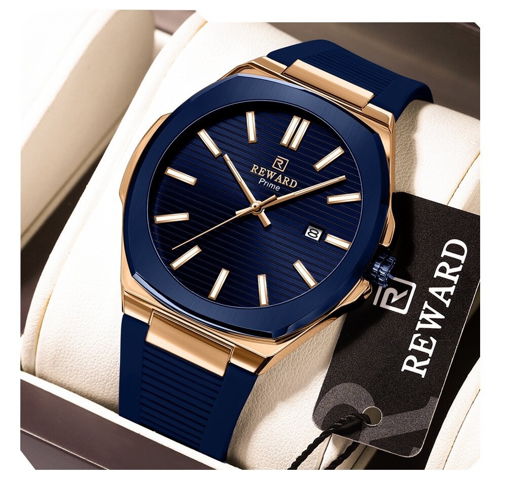 REWARD Men’s Business Luminous Waterproof Leisure Calendar Quartz Wristwatch