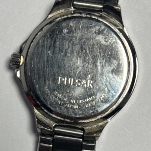 Mens Pulsar Casual Dress Watch Thin Case With New Battery Blue Dial – Cleaned