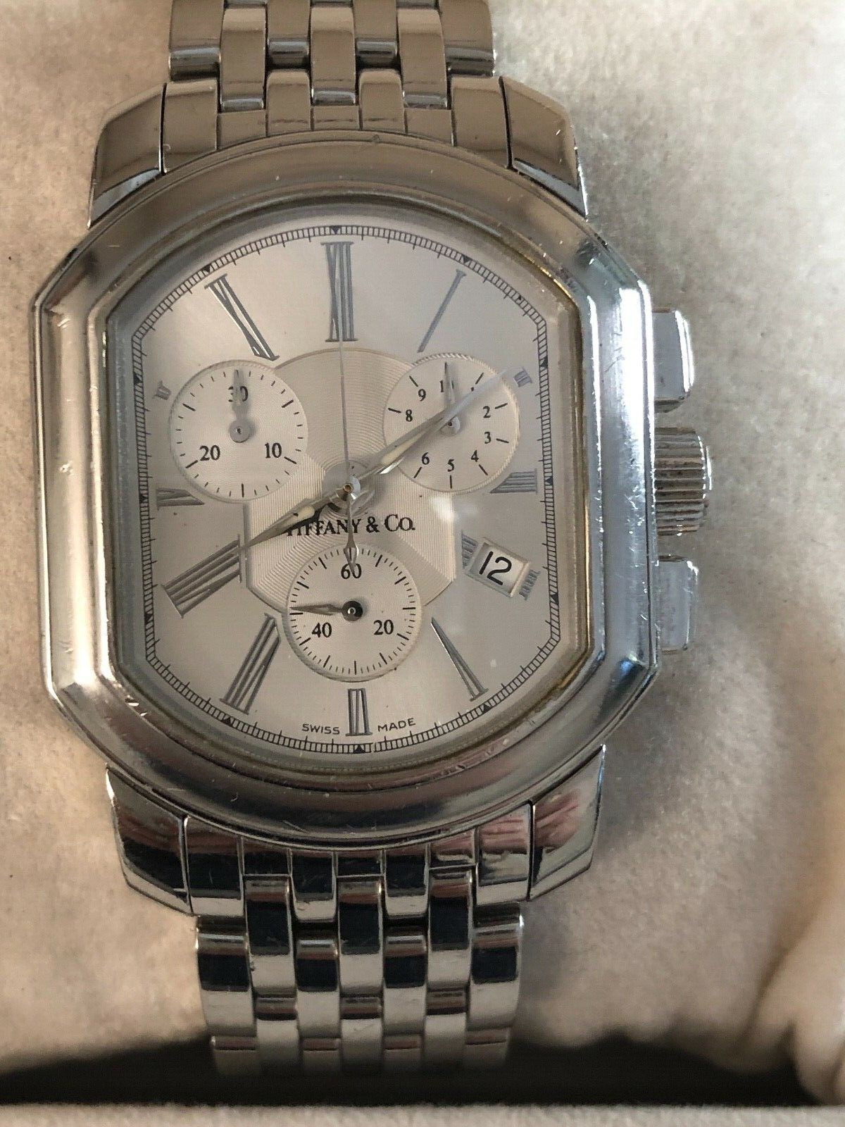 Tiffany & Co. Mark Coupe Quartz Chronograph Men’s Watch in Stainless Steel