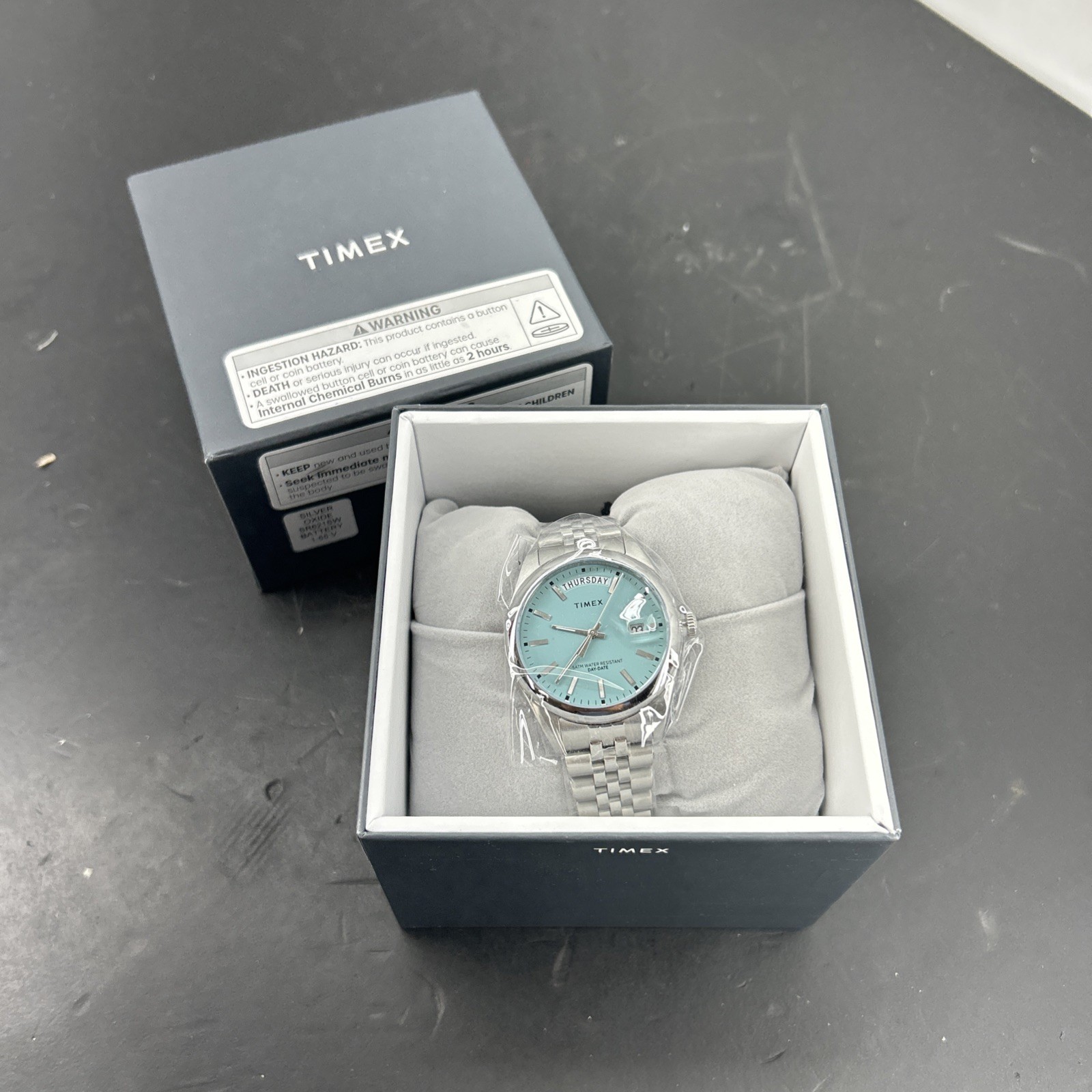 New TIMEX ICE BLUE Collection TW2V68400 Legacy Day Date Watch