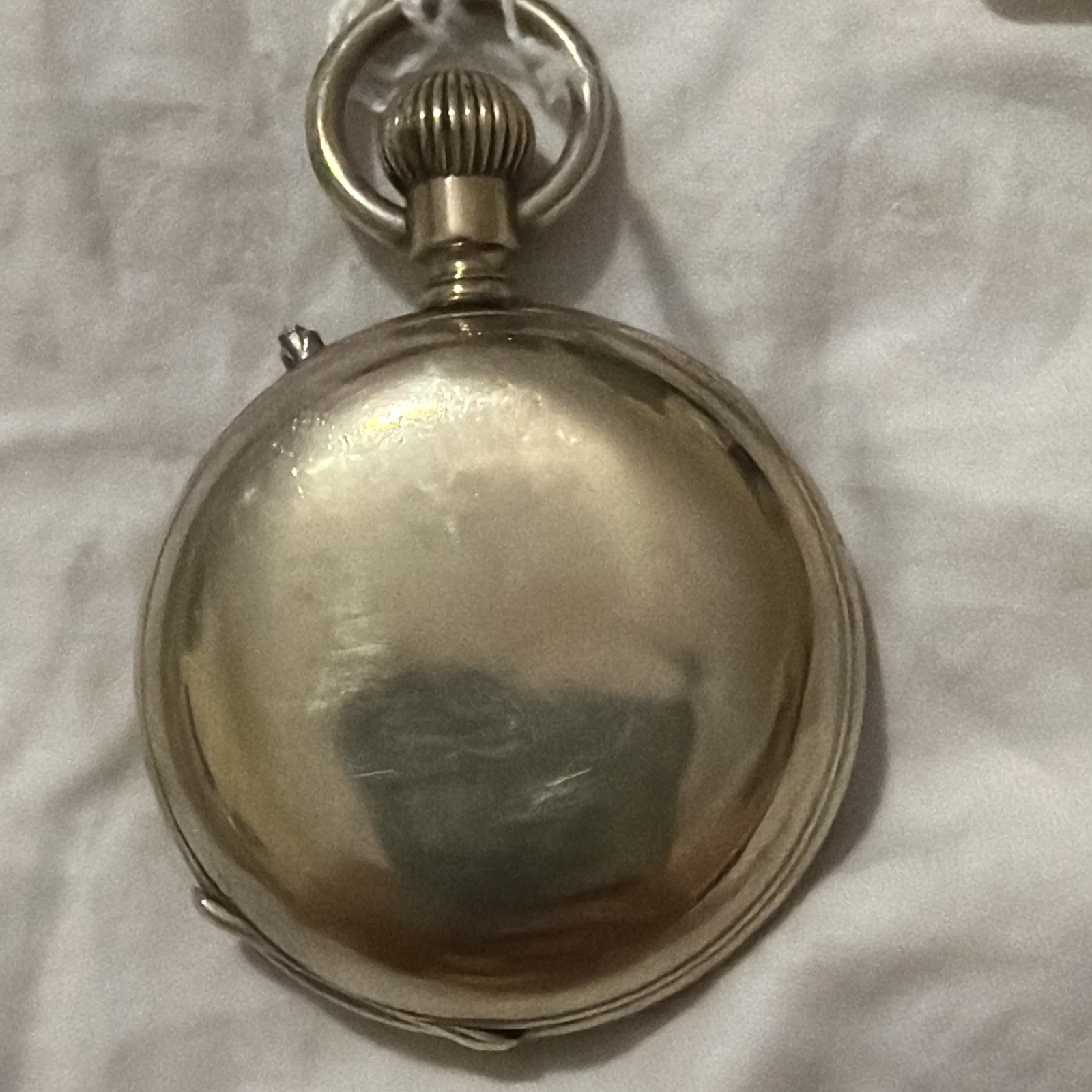 Roskopf Silver Open Face Pocket Watch White Roman Dial Manual Cylinder 1870s