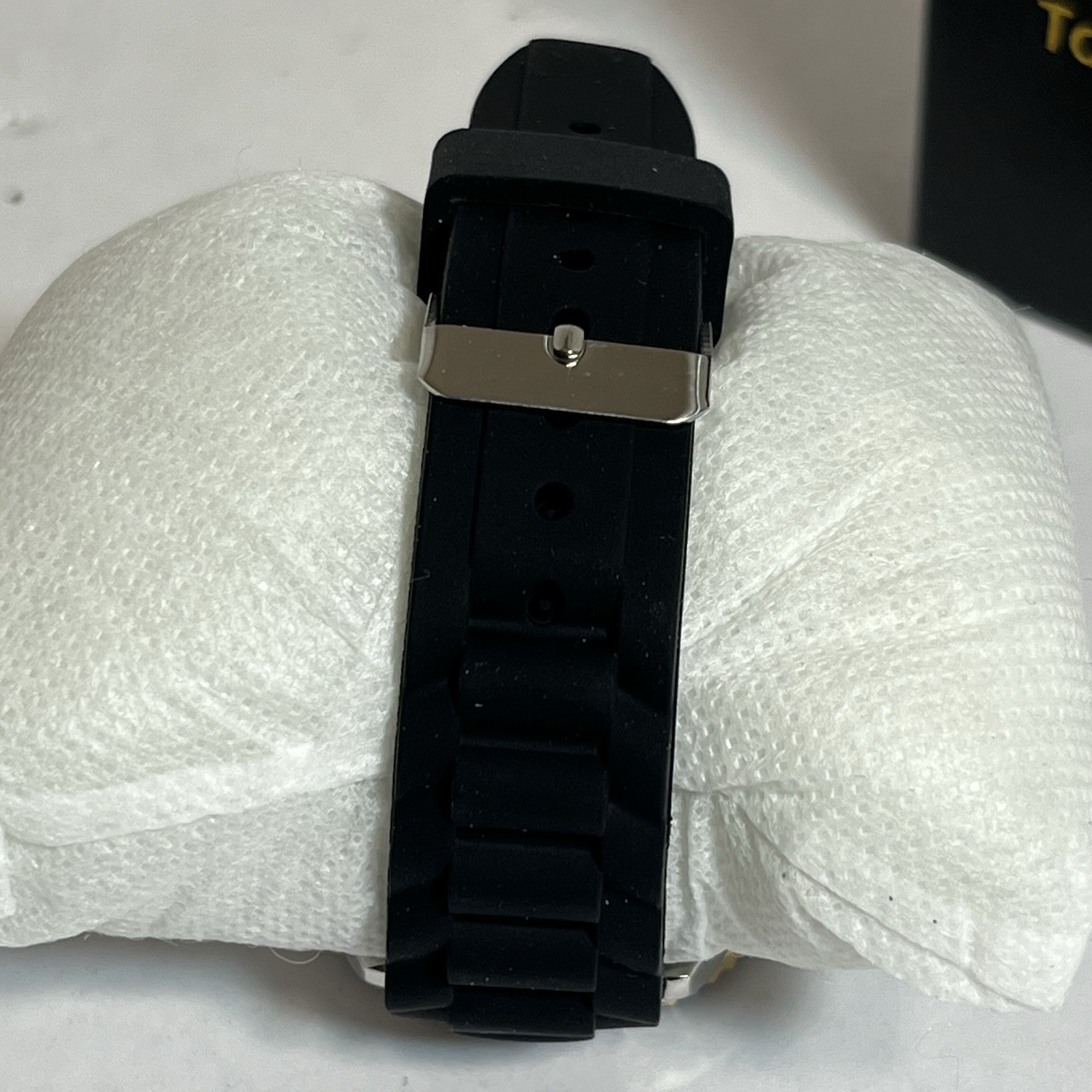 TPW Top of The World Quartz Diver Watch Green Dial Date Black silicone Strap