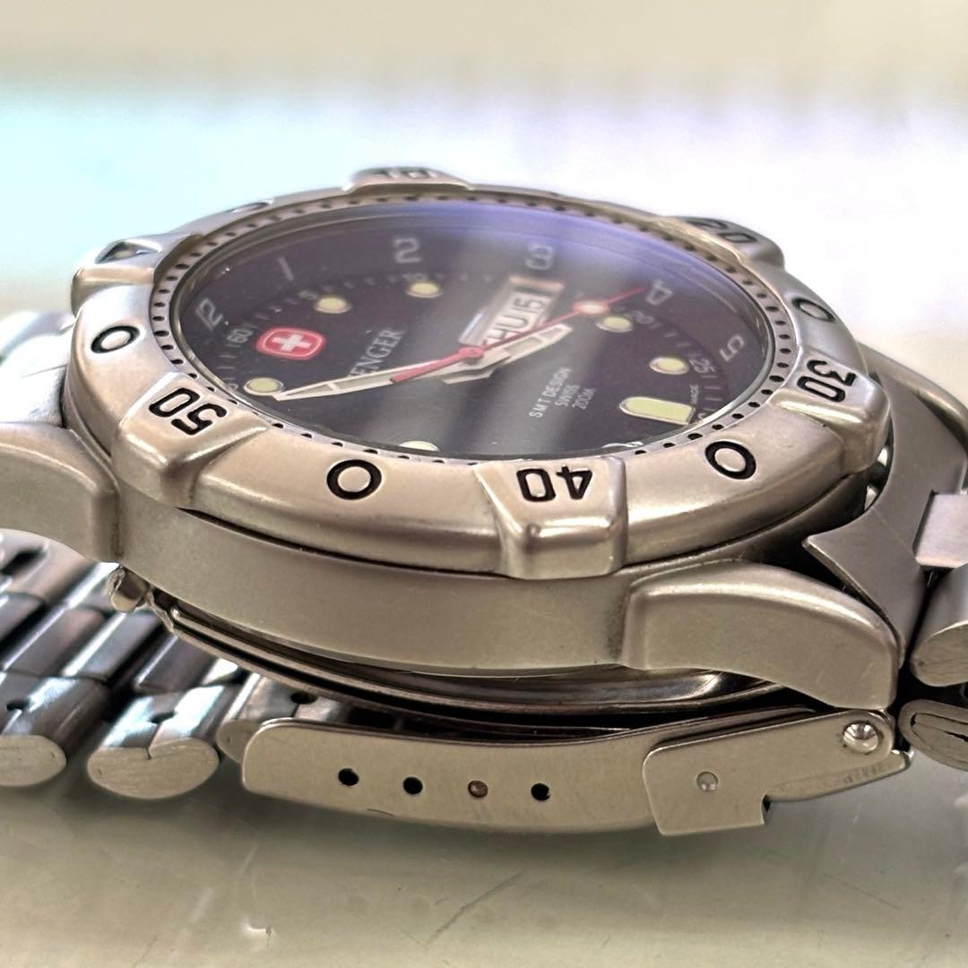 Wenger Watch Automatic Black Dial Wristwatch