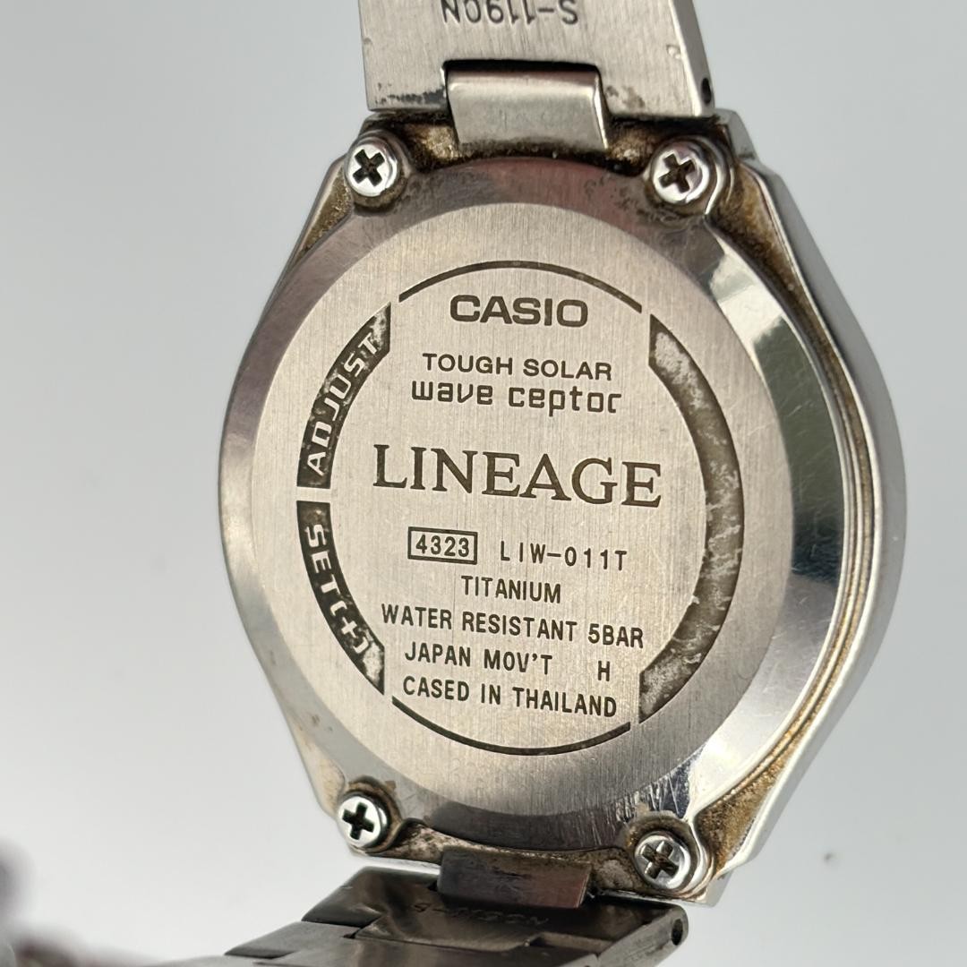 Casio Lineage Solar Quartz White Dial Women Wristwatch