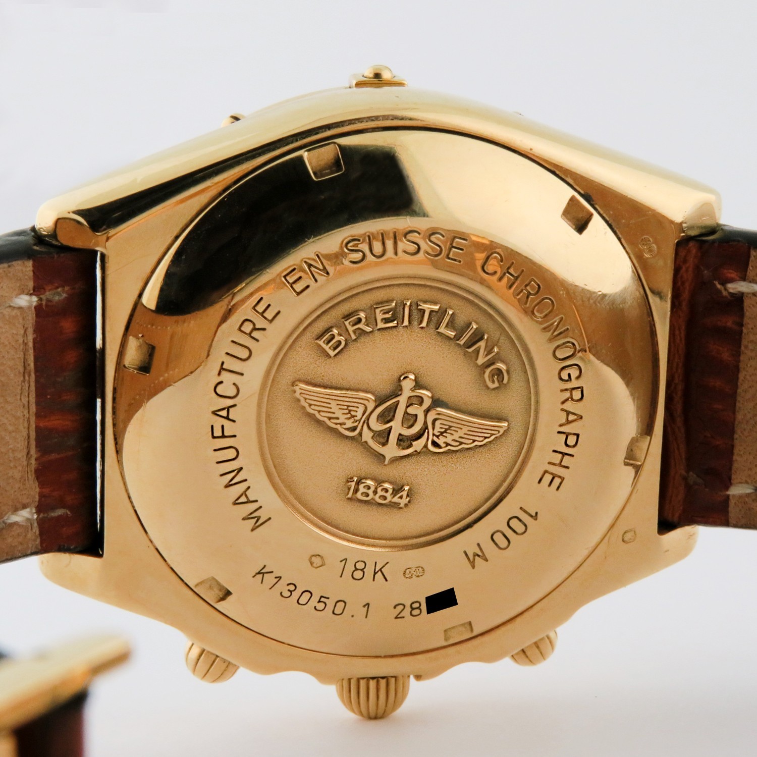 Breitling Chronomat GT 18K Gold Automatic Chronograph 40mm K13050.1 w/Papers