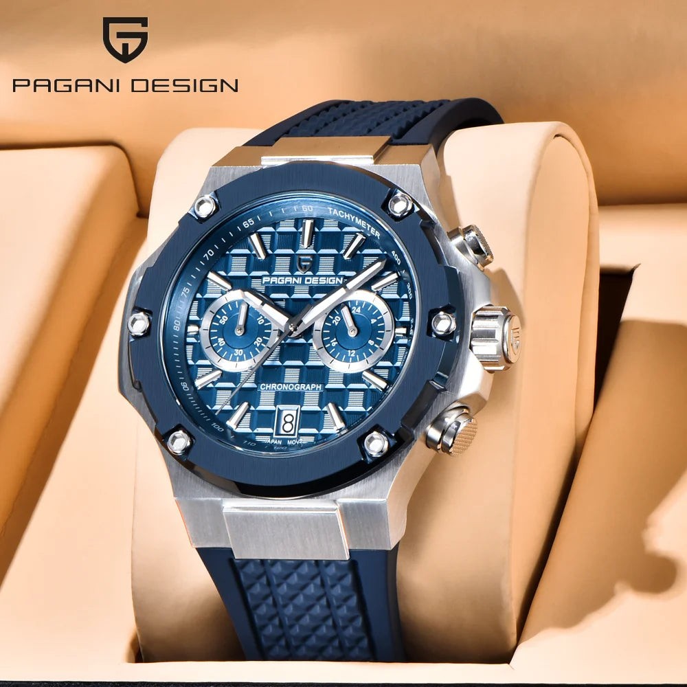 Pagani Design PD-YS032 Rose Gold Black Chronograph Stainless Steel Men’s Watch