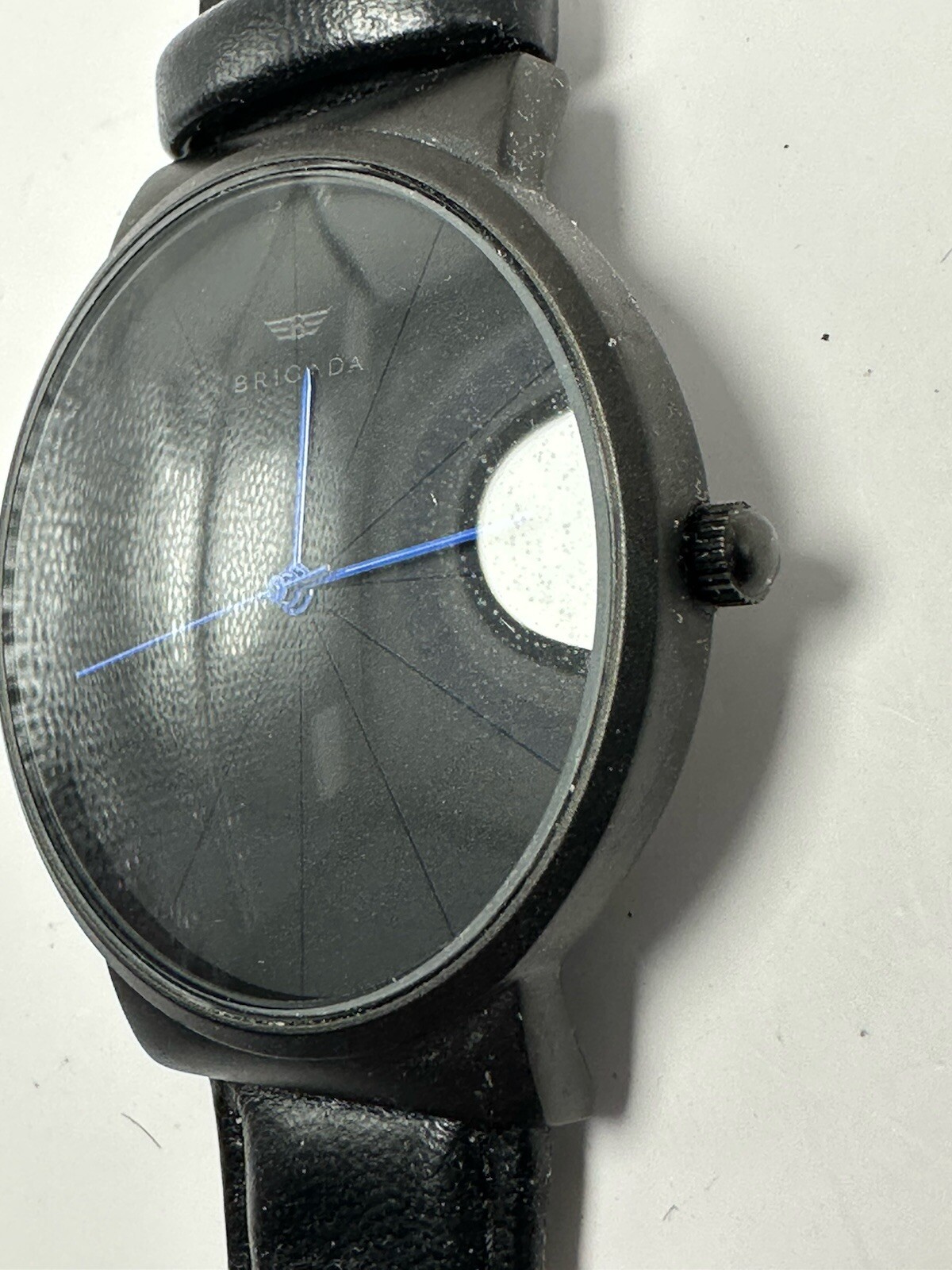 Brigada Watch New Battery 41MM 8.5″ Black Band Dial Case C11