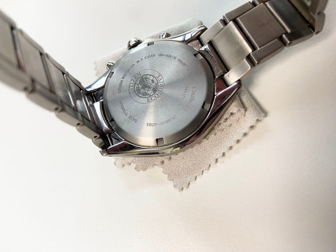 CITIZEN E820 Solar Blue Dial Titanium Watch