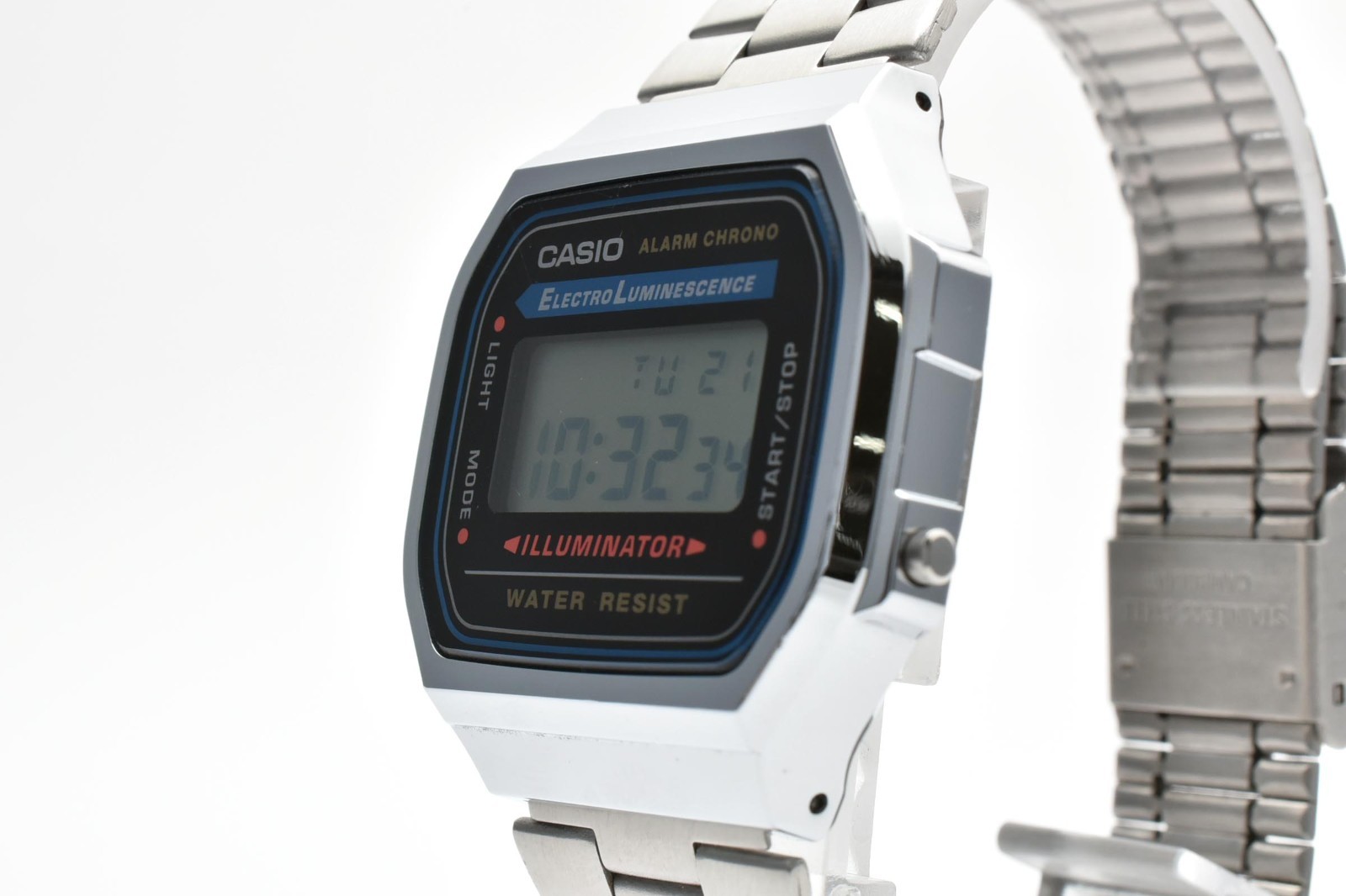 【EXC+５】CASIO A168W Digital Alarm Chronograph Quartz Watch Silver From Japan