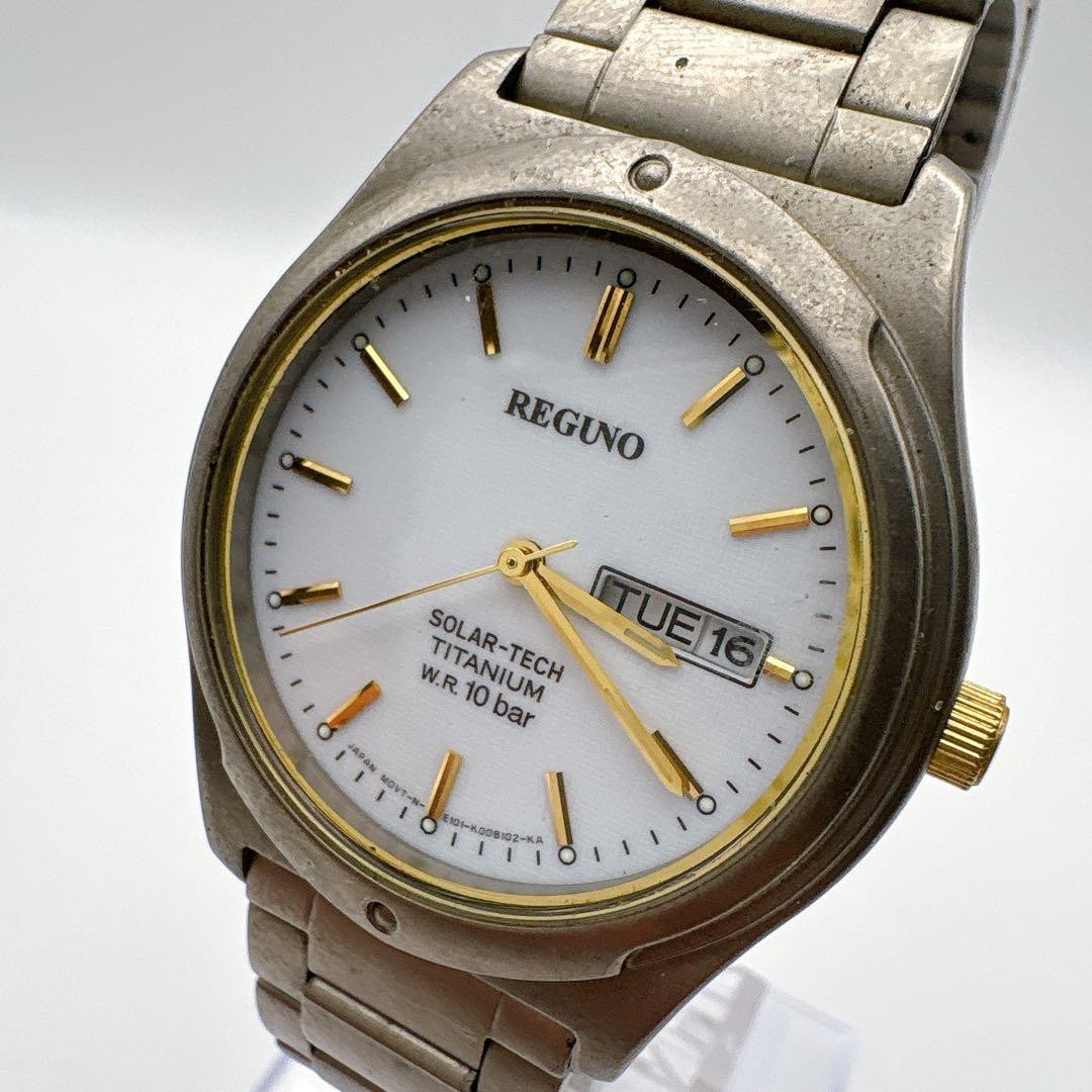 Working condition Citizen Reguno men’s watch, solar-powered, titanium, gold,
