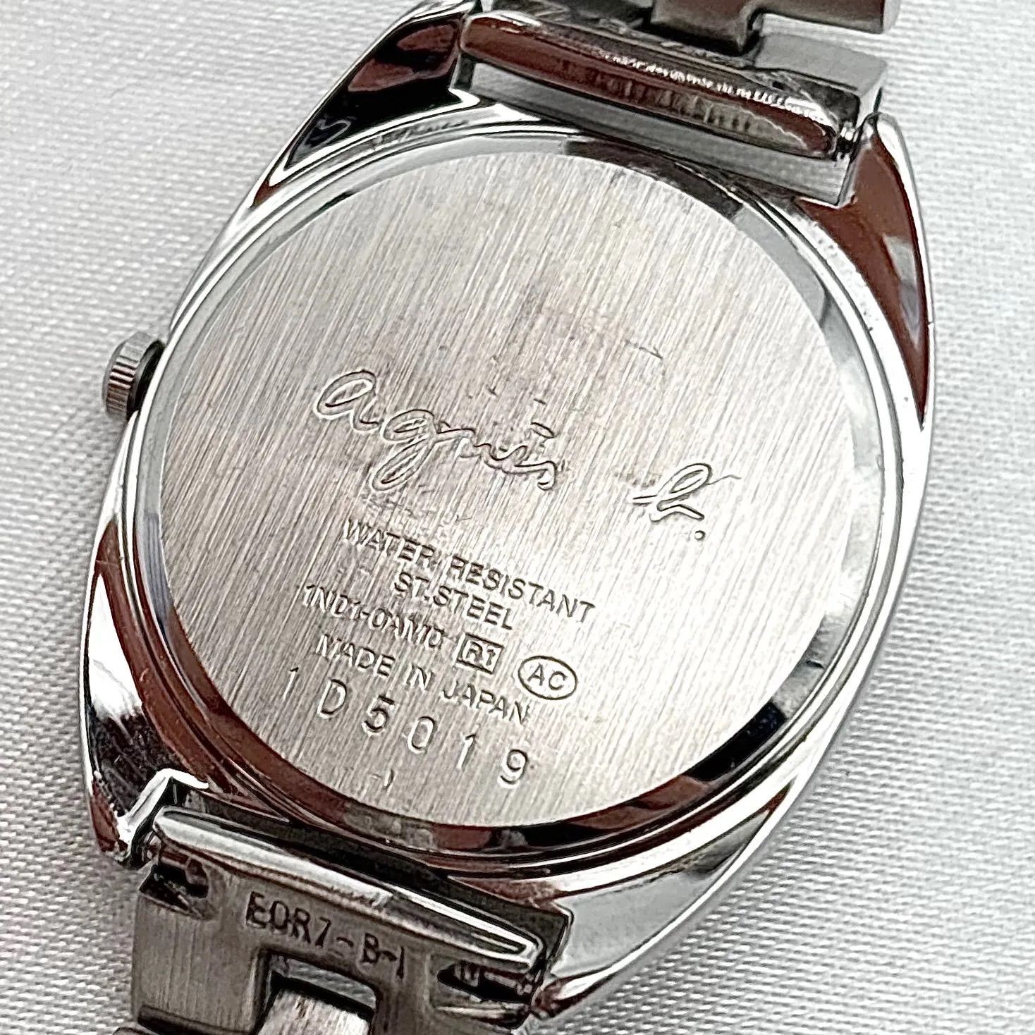 Working Item agnes b. Watch Ladies Quartz 1N01 0AM0 Analog Round Face Silver Sim