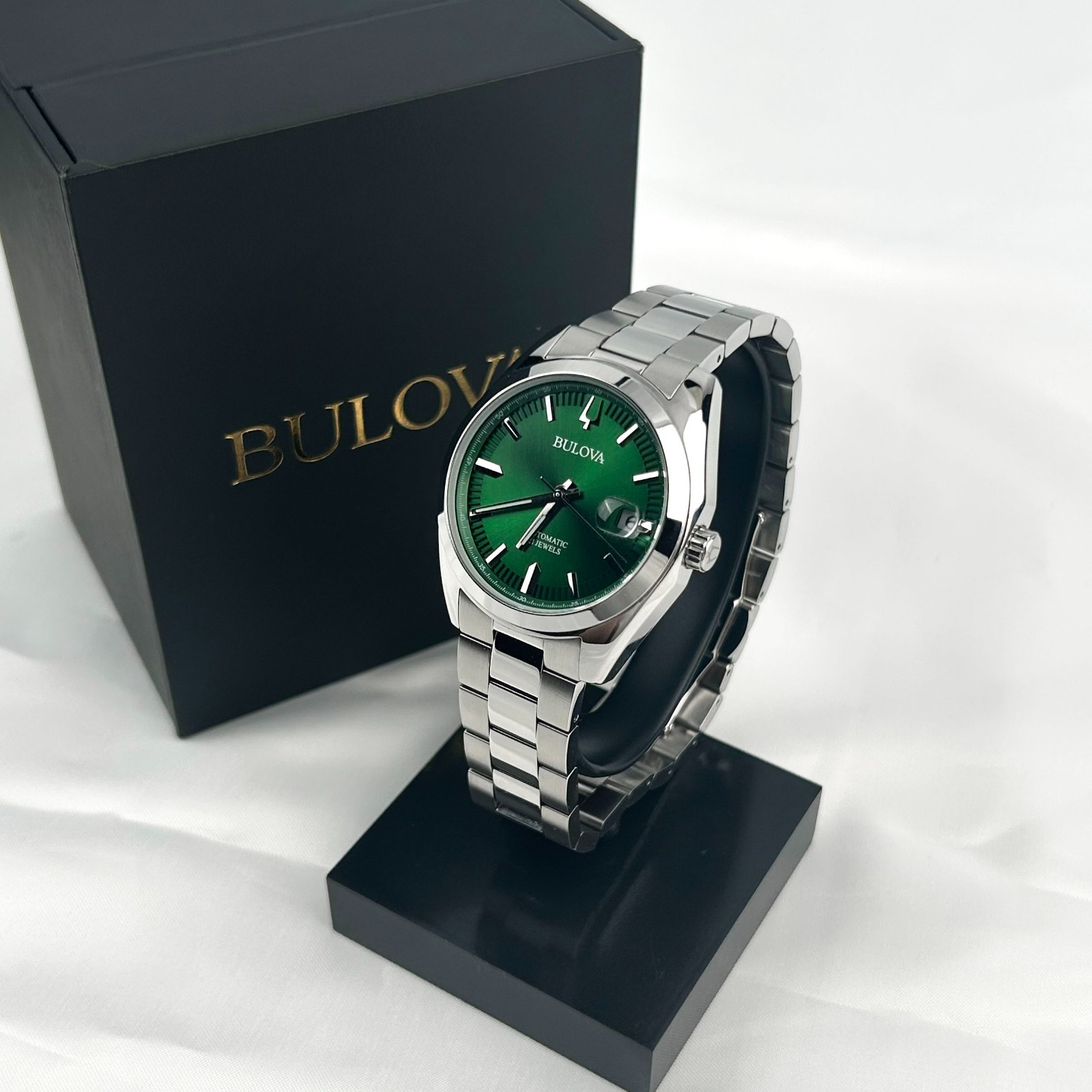 Bulova 96B429 Surveyor Automatic Green Dial Automatic Watch 39MM
