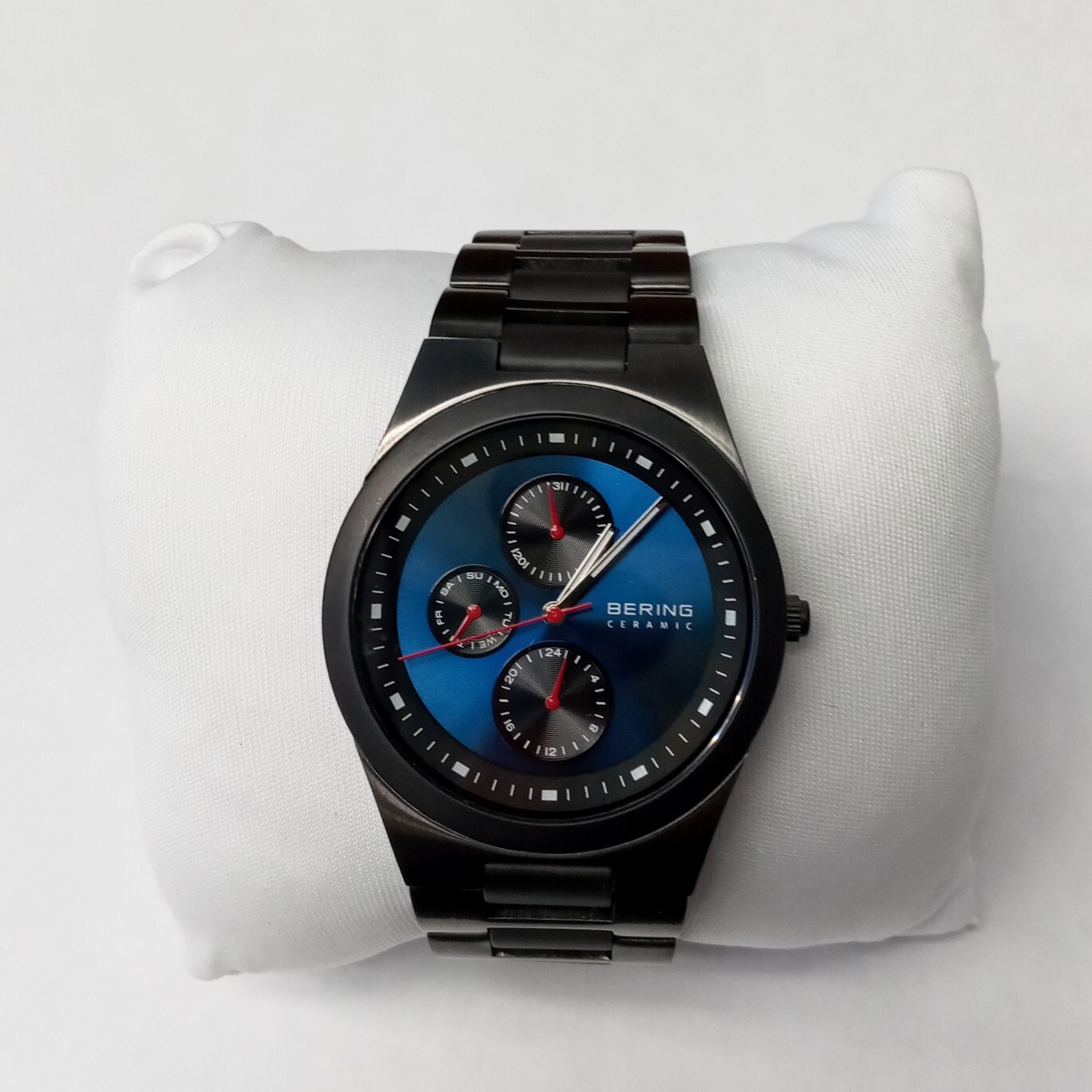 Bering 32339-788 Analog Ceramic Brushed Black Men’s Watch