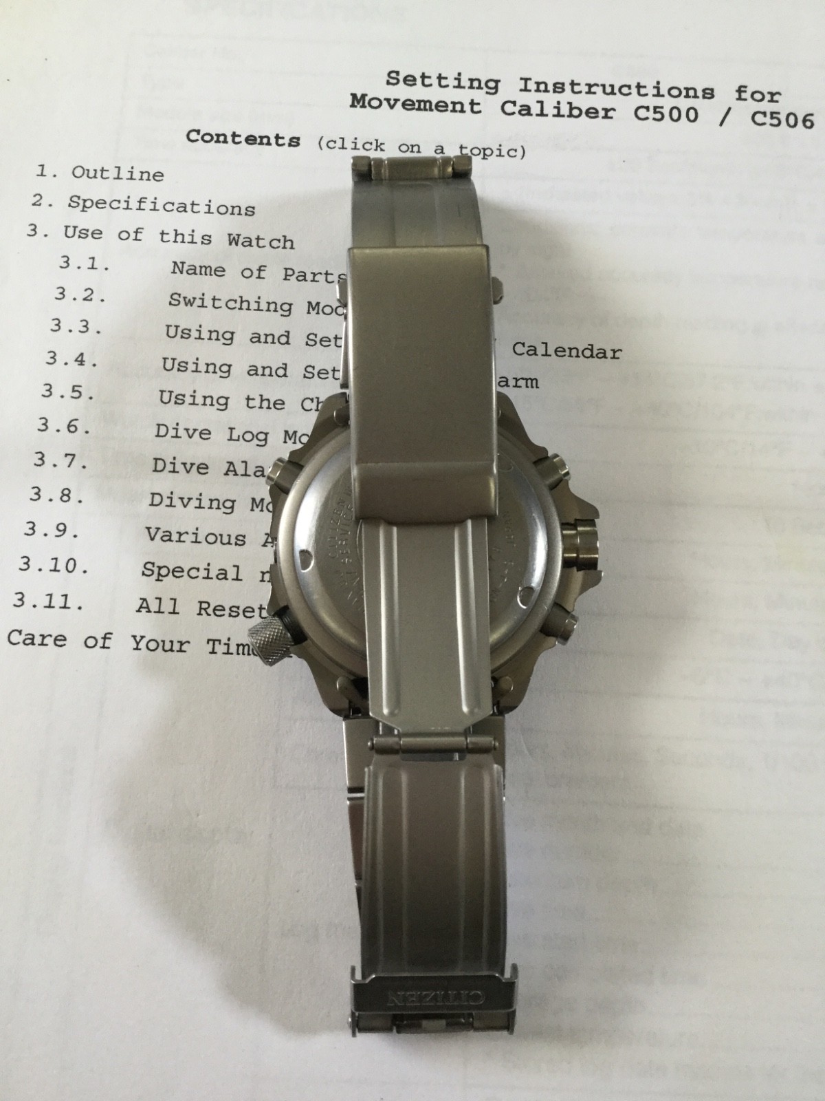Citizen titanium aquaplaned duplex