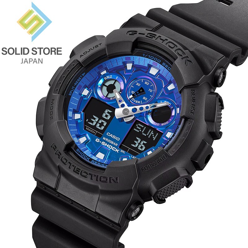 CASIO G-SHOCK GA-100FL-1AJF Flame inside Analog Digital Watch Big Case 51.2mm