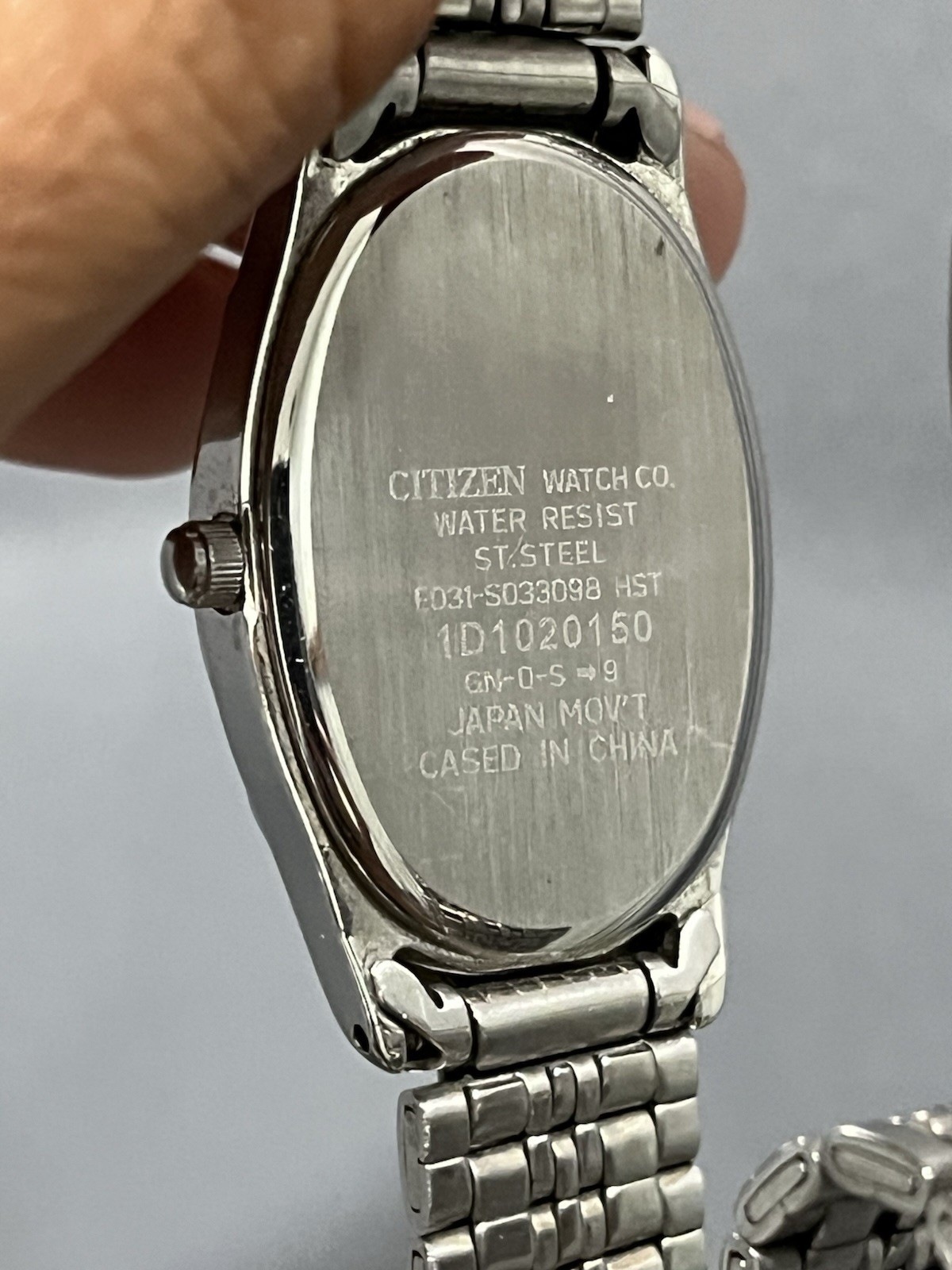 Citizen Riviere Solar-Tech Quartz Silver Oval Steel Bracelet White MOP Dial WR