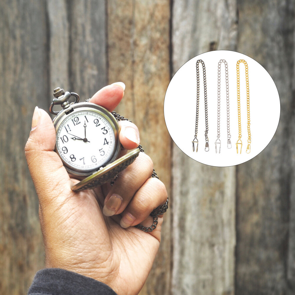 3Pcs Pocket Watch Hanging Chains Pocket Watch Chains Retro Watch Chain Pendant