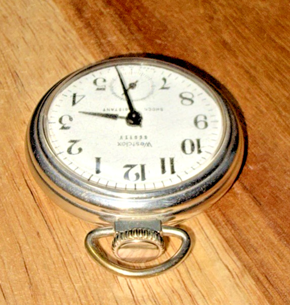 Vintage Westclox Scotty Shock Resistant Pocket Watch Made In USA